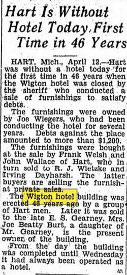 Hotel Wigton - Apr 1930 Article